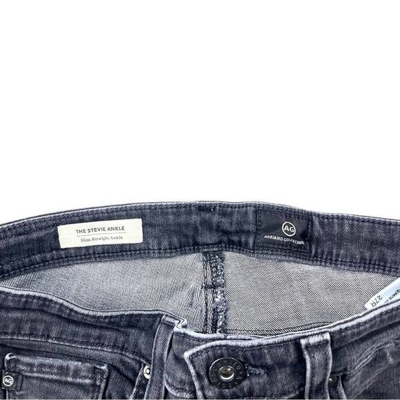 AG Adriano Goldschmied The Stevie Ankle Black Distressed Denim Jeans - Picture 5 of 5